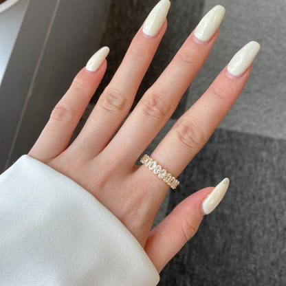 [Violet JW]Ornate Oval Cut Tennis Ring