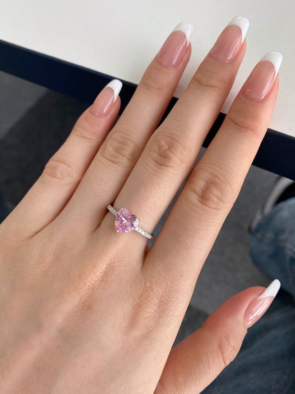 [Violet JW]2.0 Carat Dazzling Lustrous Heart Cut Lover Ring