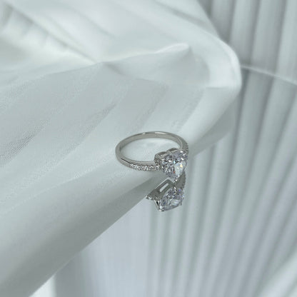 [Violet JW]2.0 Carat Dazzling Lustrous Heart Cut Lover Ring