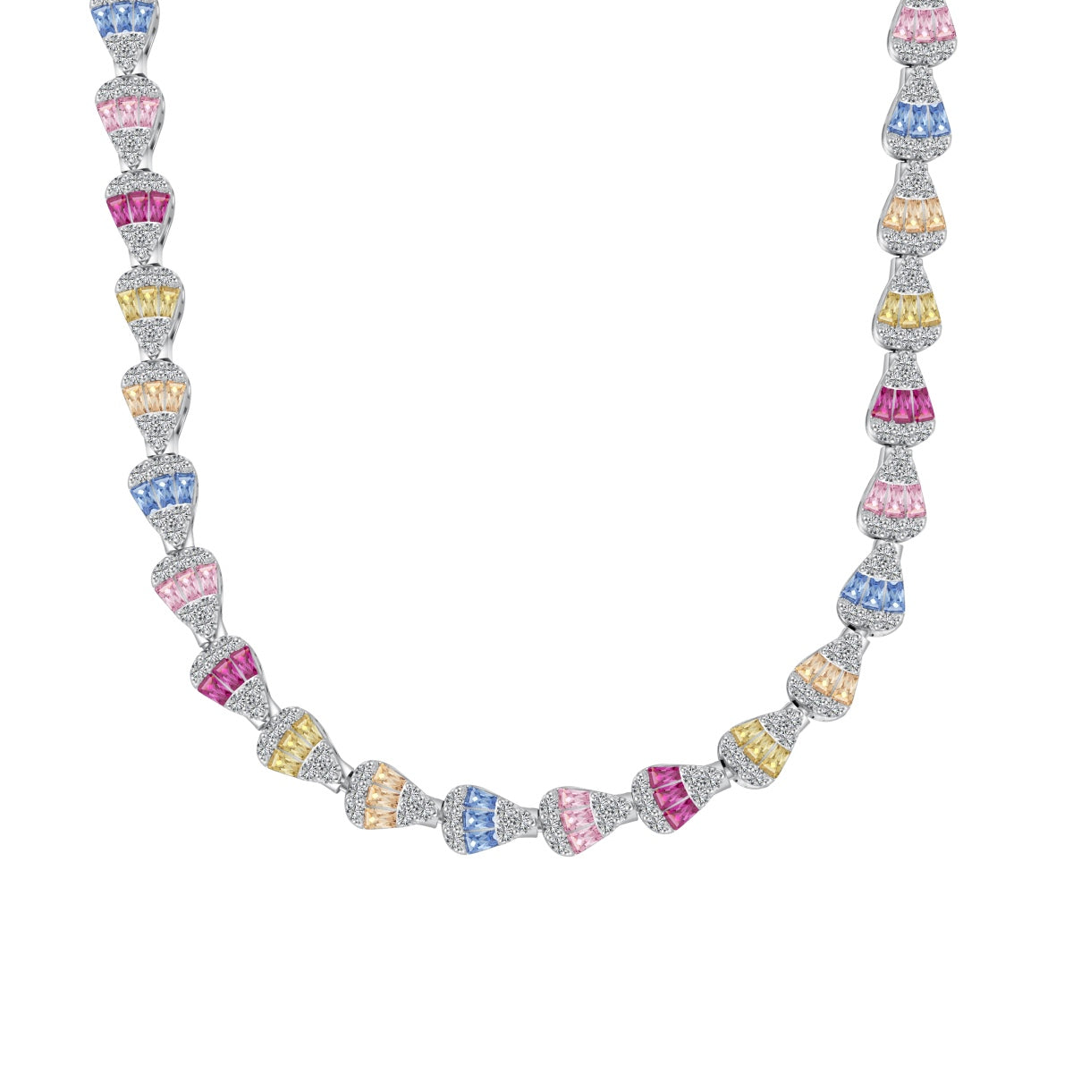 [Violet JW]Radiant Colorful Rainbow Necklace