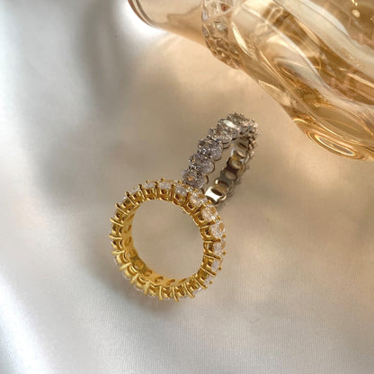 [Violet JW]Ornate Oval Cut Tennis Ring