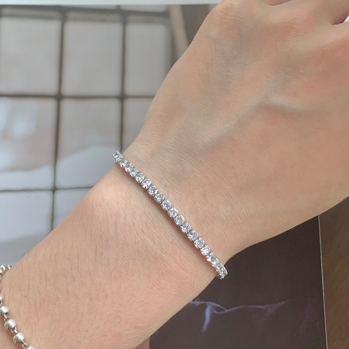 [Violet JW]Sparkling Round Cut Daily Bracelet