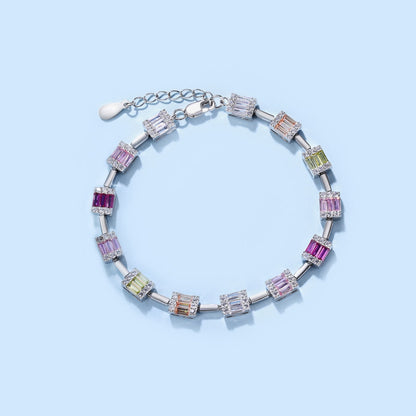 [Violet JW]Dainty Charming Emerald Cut Daily Bracelet