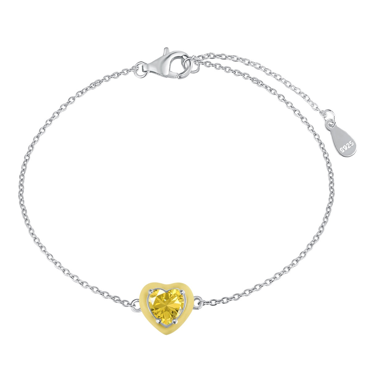 [Violet JW]Sparkling Romantic Heart Shape Lover Bracelet