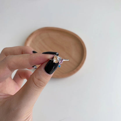 [Violet JW]Radiant Colorful Multi Cut Daily Ring