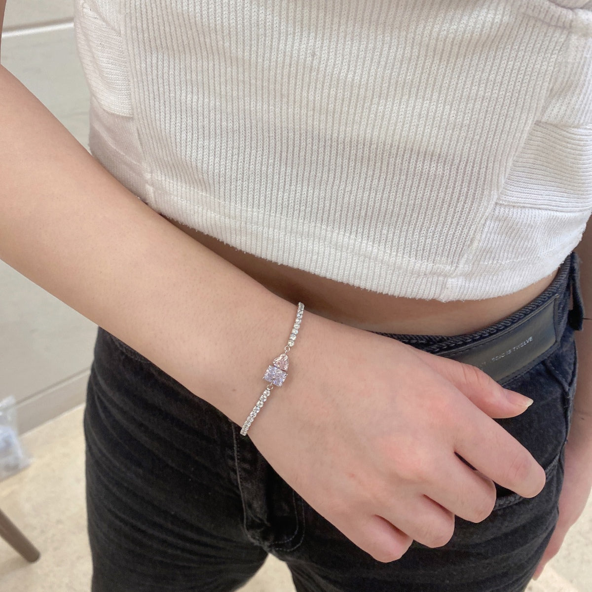 [Violet JW]Dazzling Unique Multi Shape Lover Bracelet