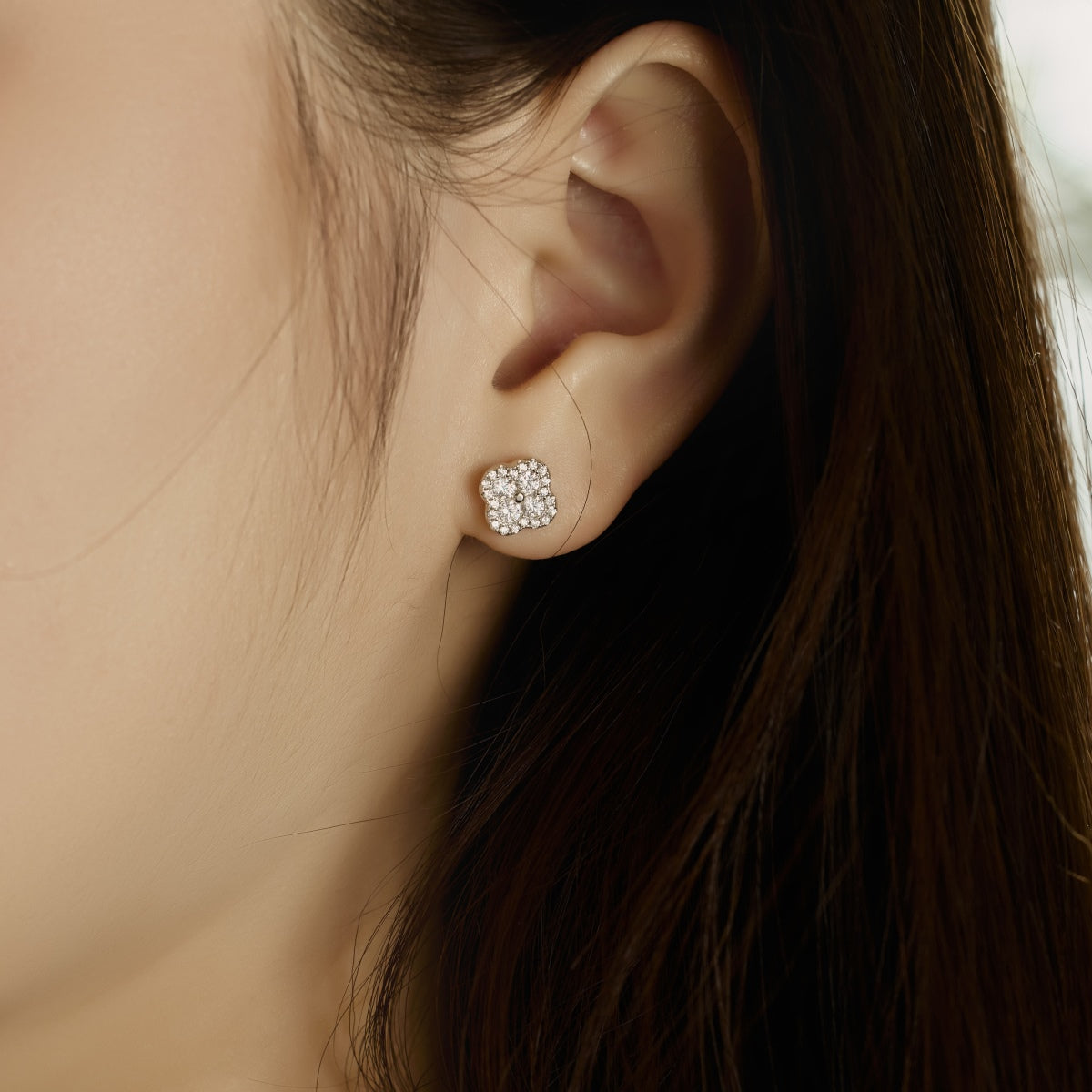 [Violet JW]Four-Leaf Clover Flower Shaped Earrings