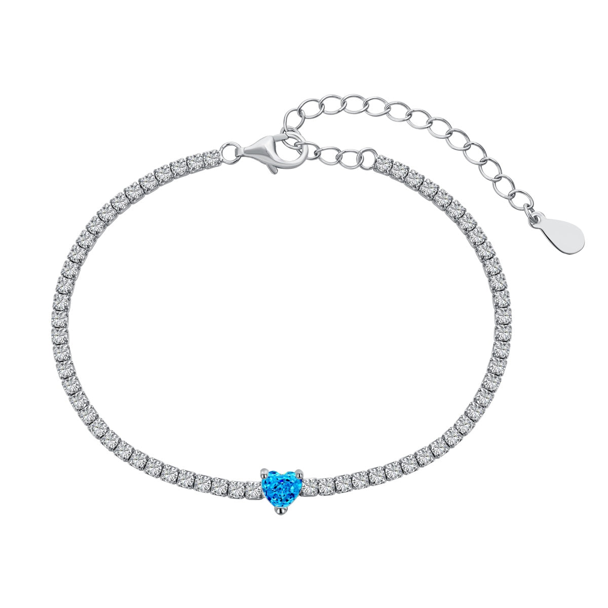 [Violet JW]0.5 Carat Elegant Romantic Heart Shape Lover Bracelet