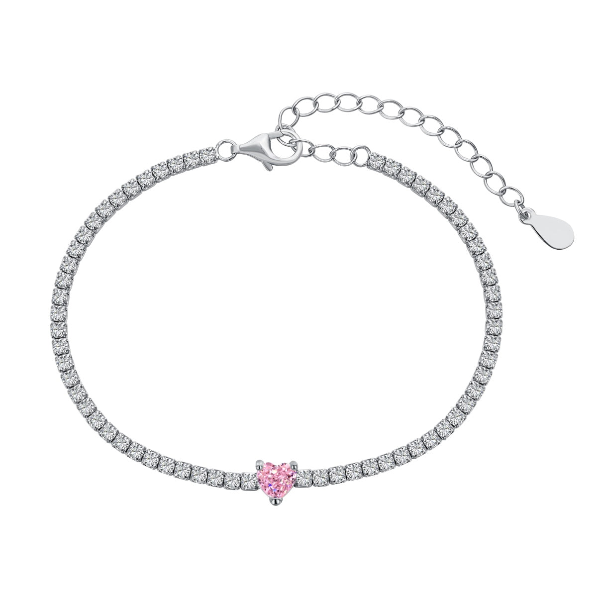 [Violet JW]0.5 Carat Elegant Romantic Heart Shape Lover Bracelet