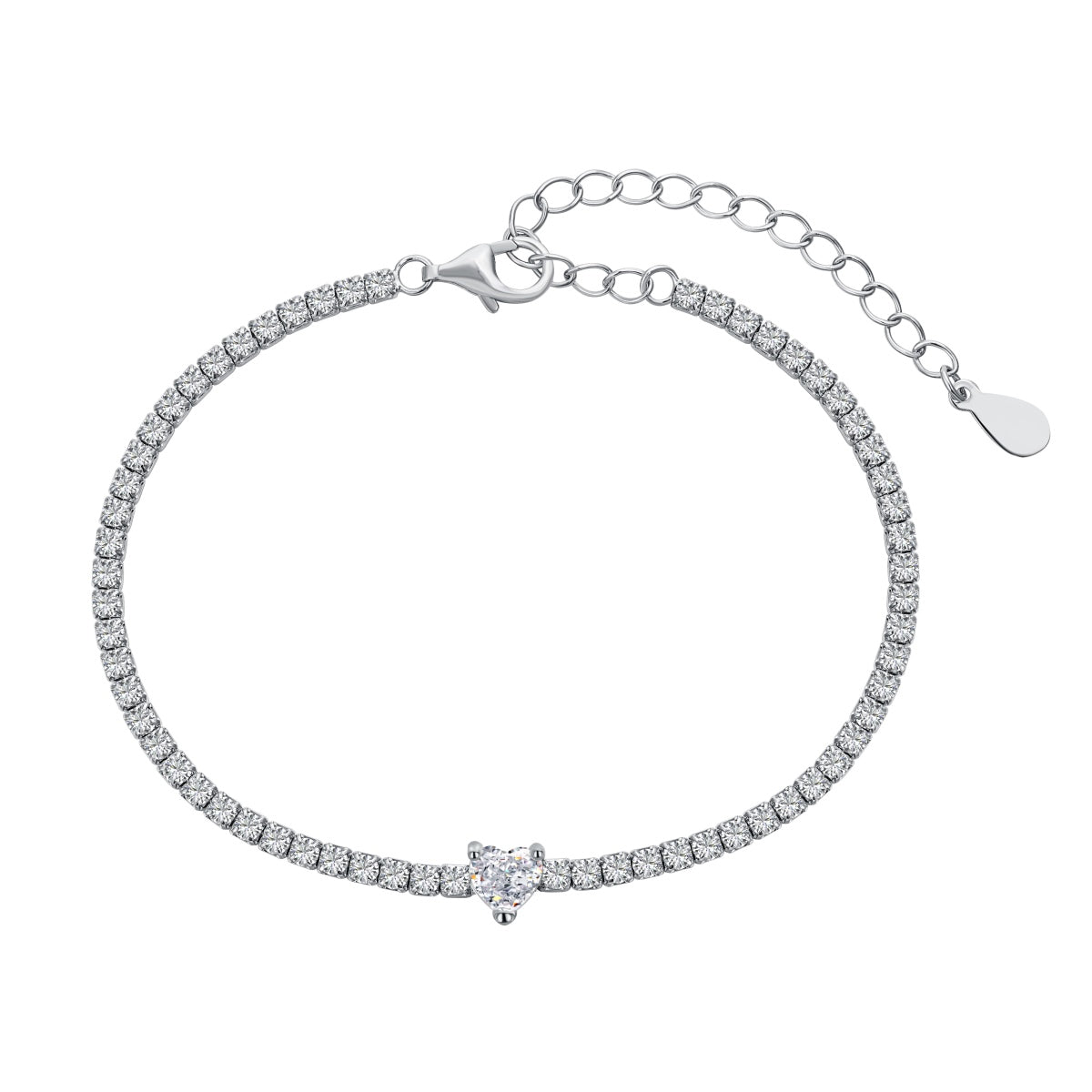[Violet JW]0.5 Carat Elegant Romantic Heart Shape Lover Bracelet