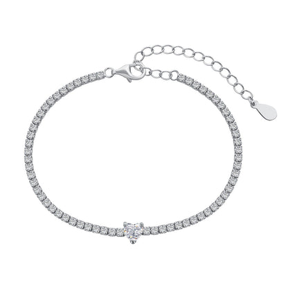 [Violet JW]0.5 Carat Elegant Romantic Heart Shape Lover Bracelet
