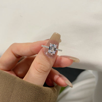 [Violet JW]2.0 Carat Scintillating Ornate Radiant Cut Party Ring