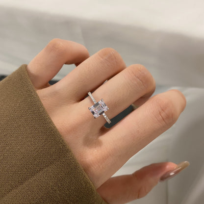 [Violet JW]2.0 Carat Scintillating Ornate Radiant Cut Party Ring