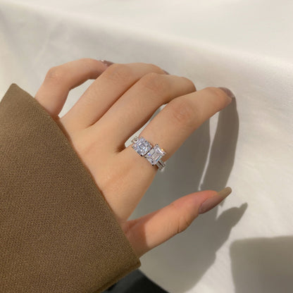 [Violet JW]2.0 Carat Scintillating Ornate Radiant Cut Party Ring