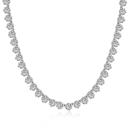 [Violet JW]Ornate Heart Cut Tennis Necklace