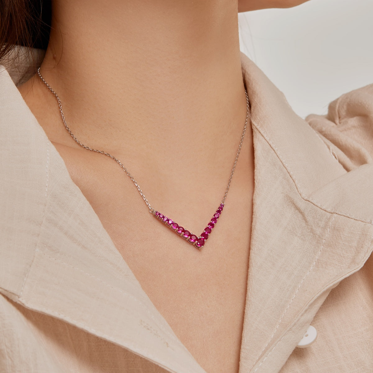 [Violet JW]Ornate Round Cut Necklace