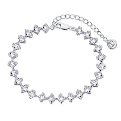 [Violet JW]0.5 Carat Ornate Princess Cut Daily Bracelet