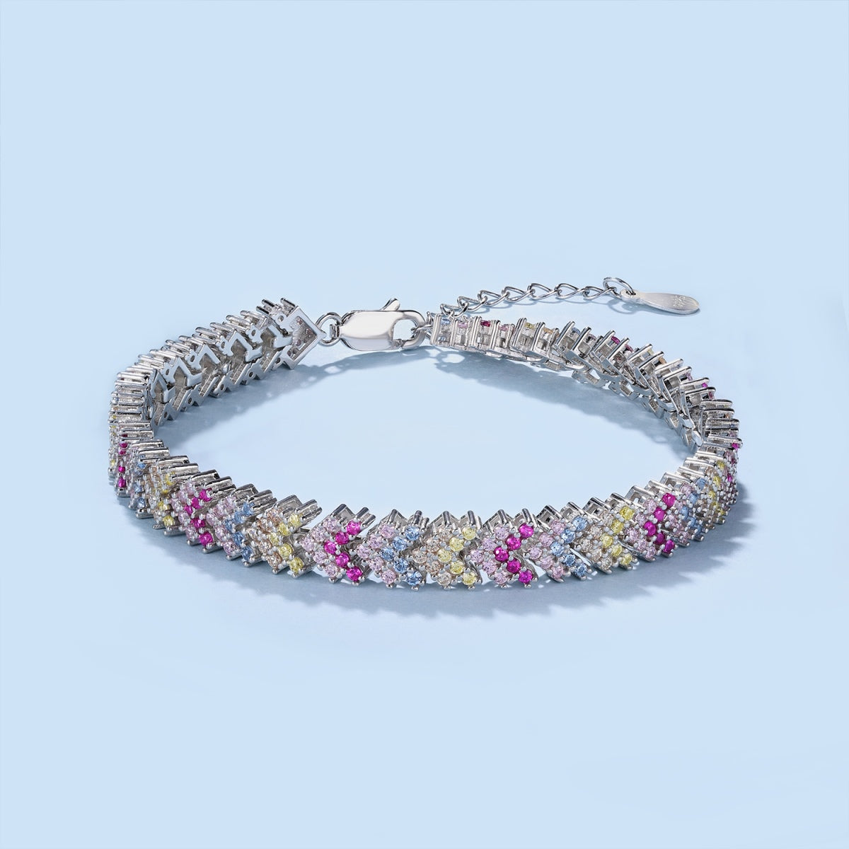 [Violet JW]Ornate Sparkling Round Cut Party Bracelet