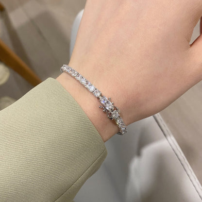 [Violet JW]Luxurious Ornate Round Cut Tennis Bracelet