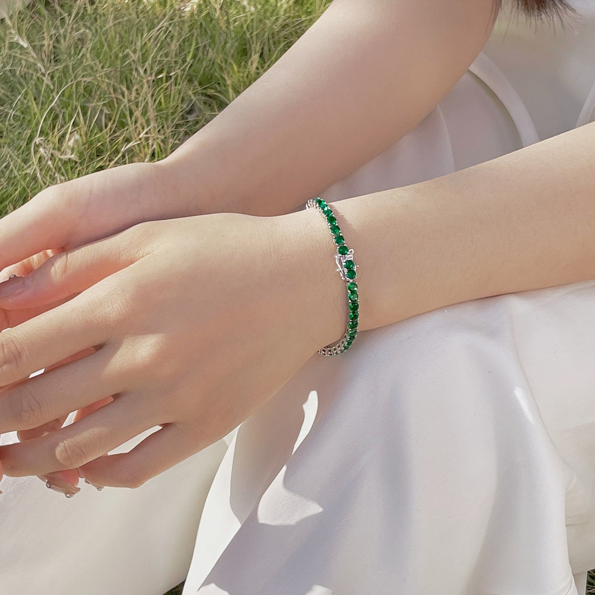 [Violet JW]Radiant Colorful Round Cut Party Bracelet
