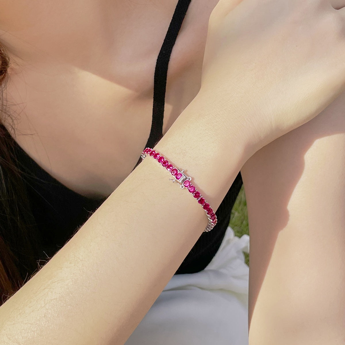 [Violet JW]Radiant Colorful Round Cut Party Bracelet
