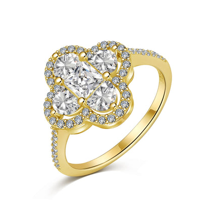 [Violet JW]Luxurious Eternity Flower Shape Banquet Ring