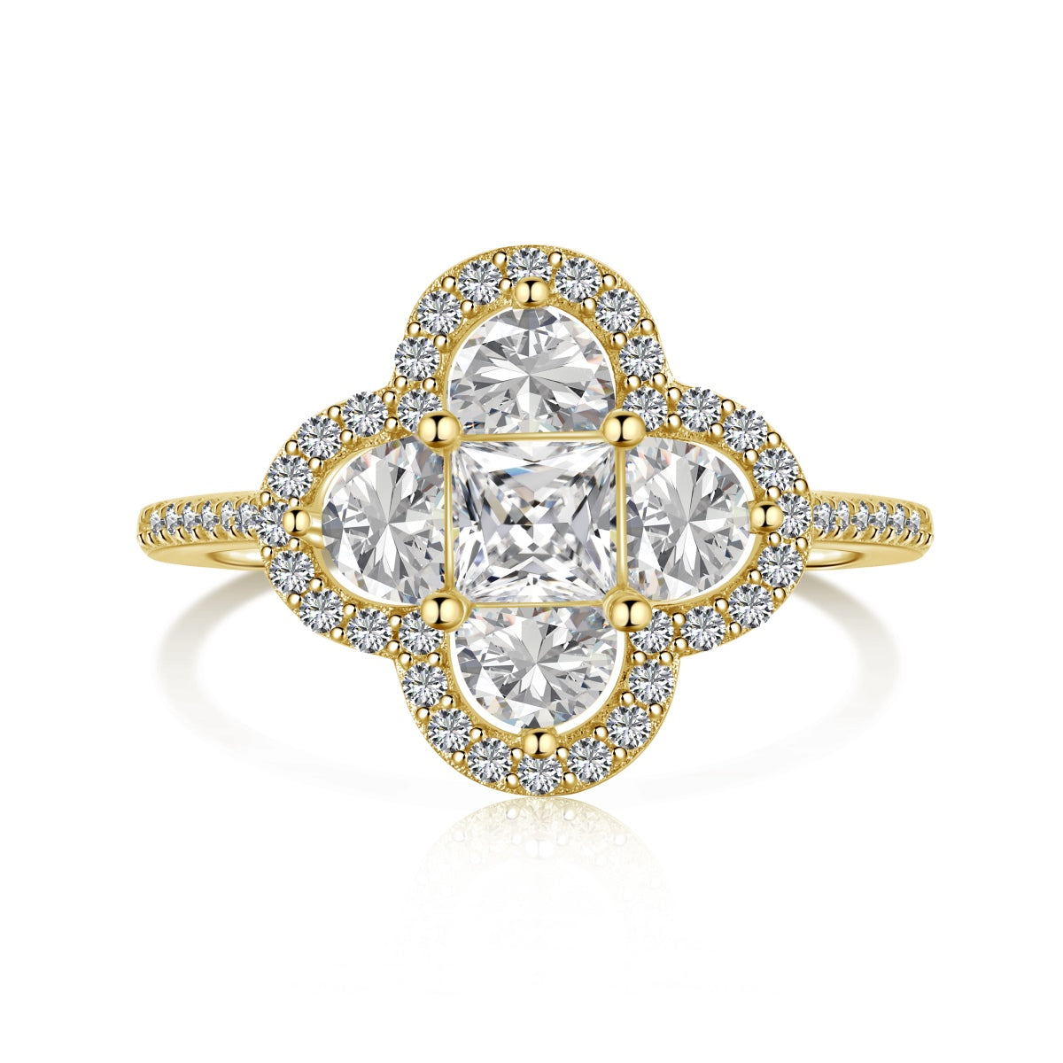 [Violet JW]Luxurious Eternity Flower Shape Banquet Ring