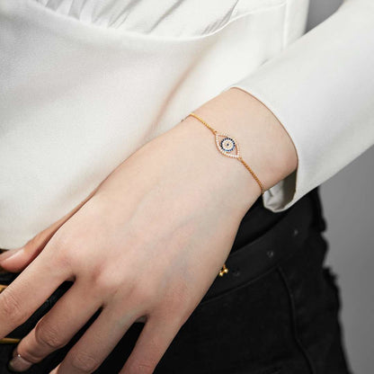 [Violet JW]Dazzling Eye Shape Necklace