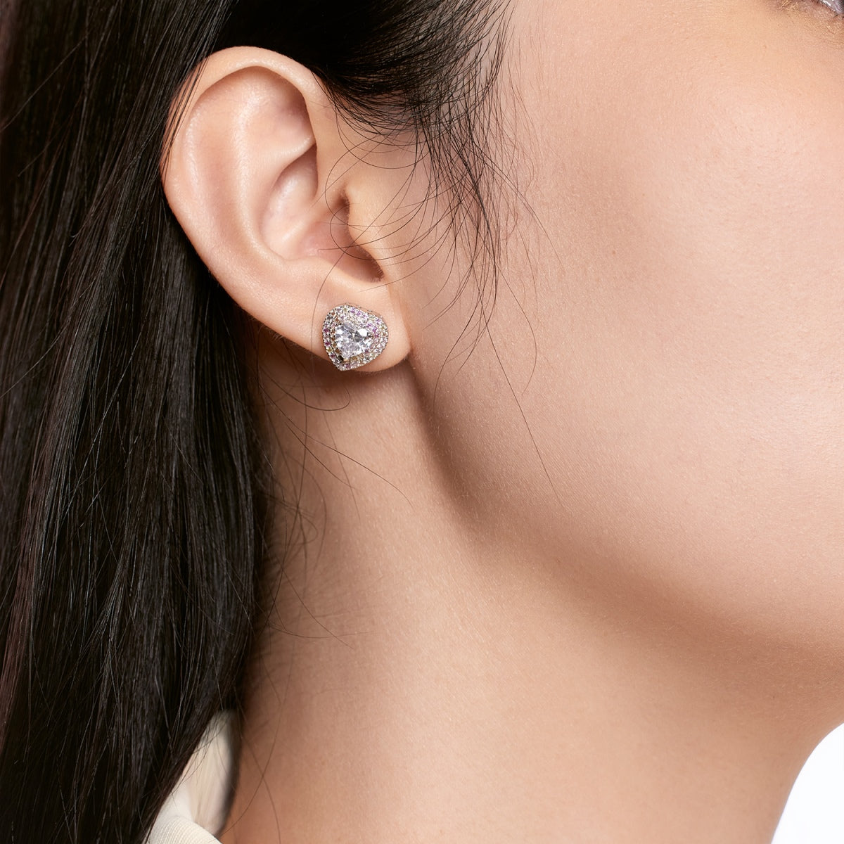 [Violet JW]Dazzling Heart Shape Lover Earrings