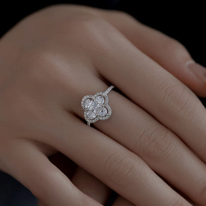 [Violet JW]Luxurious Eternity Flower Shape Banquet Ring