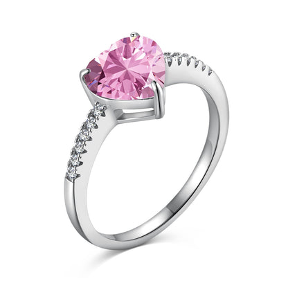 [Violet JW]2.0 Carat Dazzling Lustrous Heart Cut Lover Ring