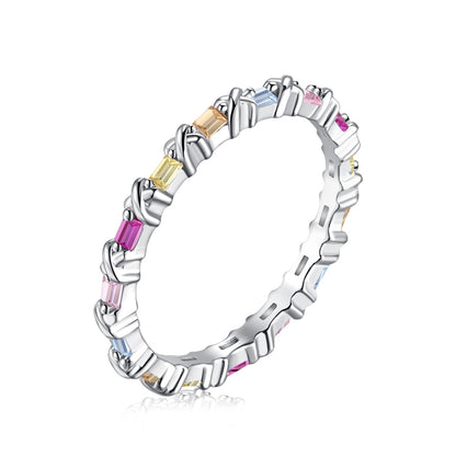 [Violet JW]Charming Colorful Round Cut Daily Ring