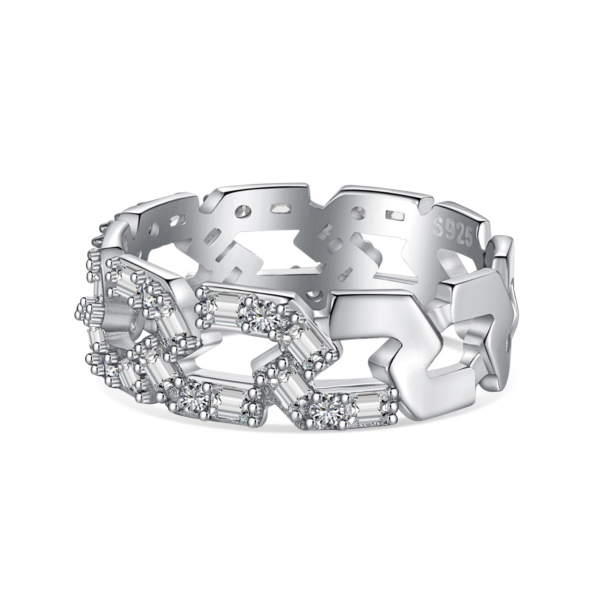 [Violet JW]Sparkling Vibrant Emerald Cut Daily Ring