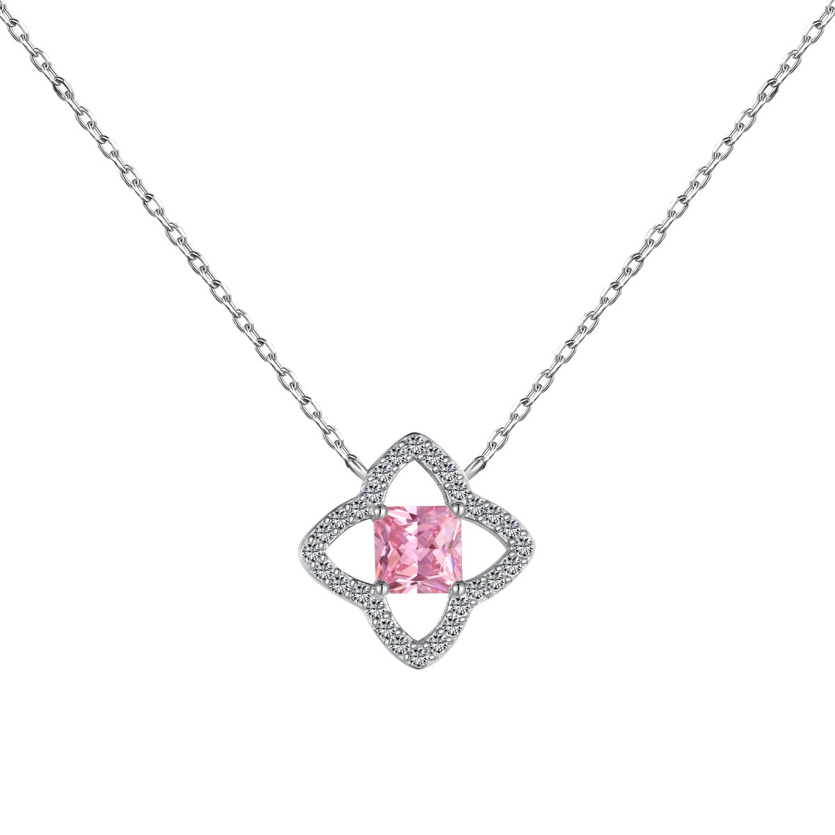 [Violet JW]Exquisite Flower Shape Princess Cut Necklace