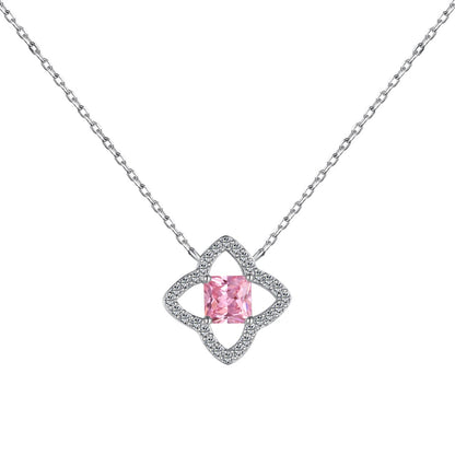 [Violet JW]Exquisite Flower Shape Princess Cut Necklace