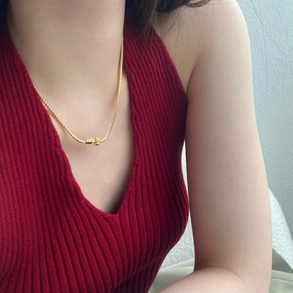 [Violet JW]Delicate Round Shape Tennis Necklace