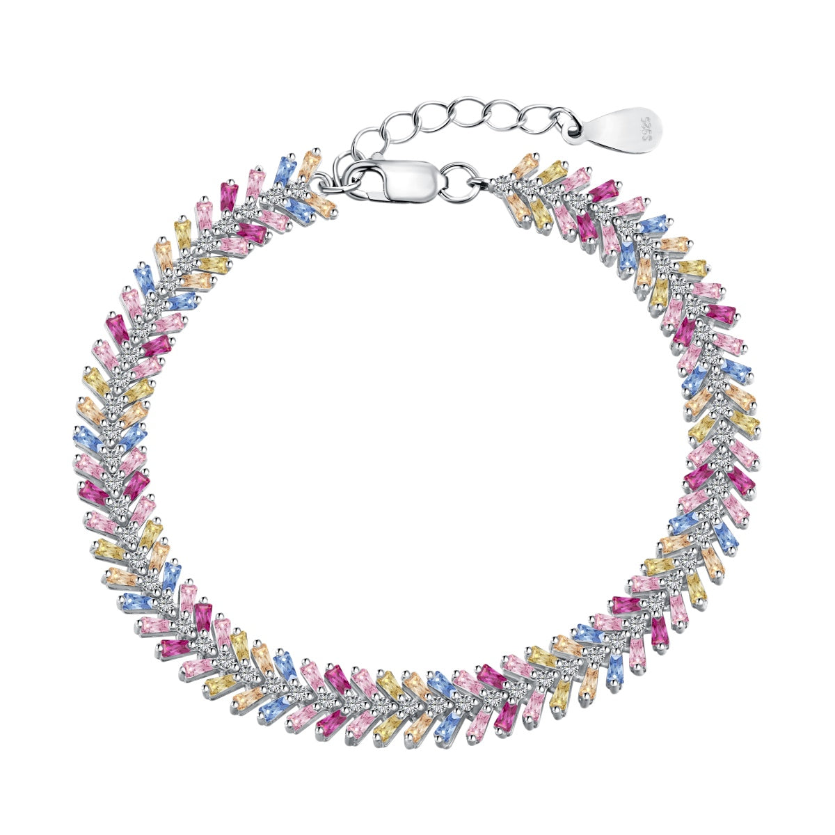 [Violet JW]Dainty Radiant Emerald Cut Daily Bracelet