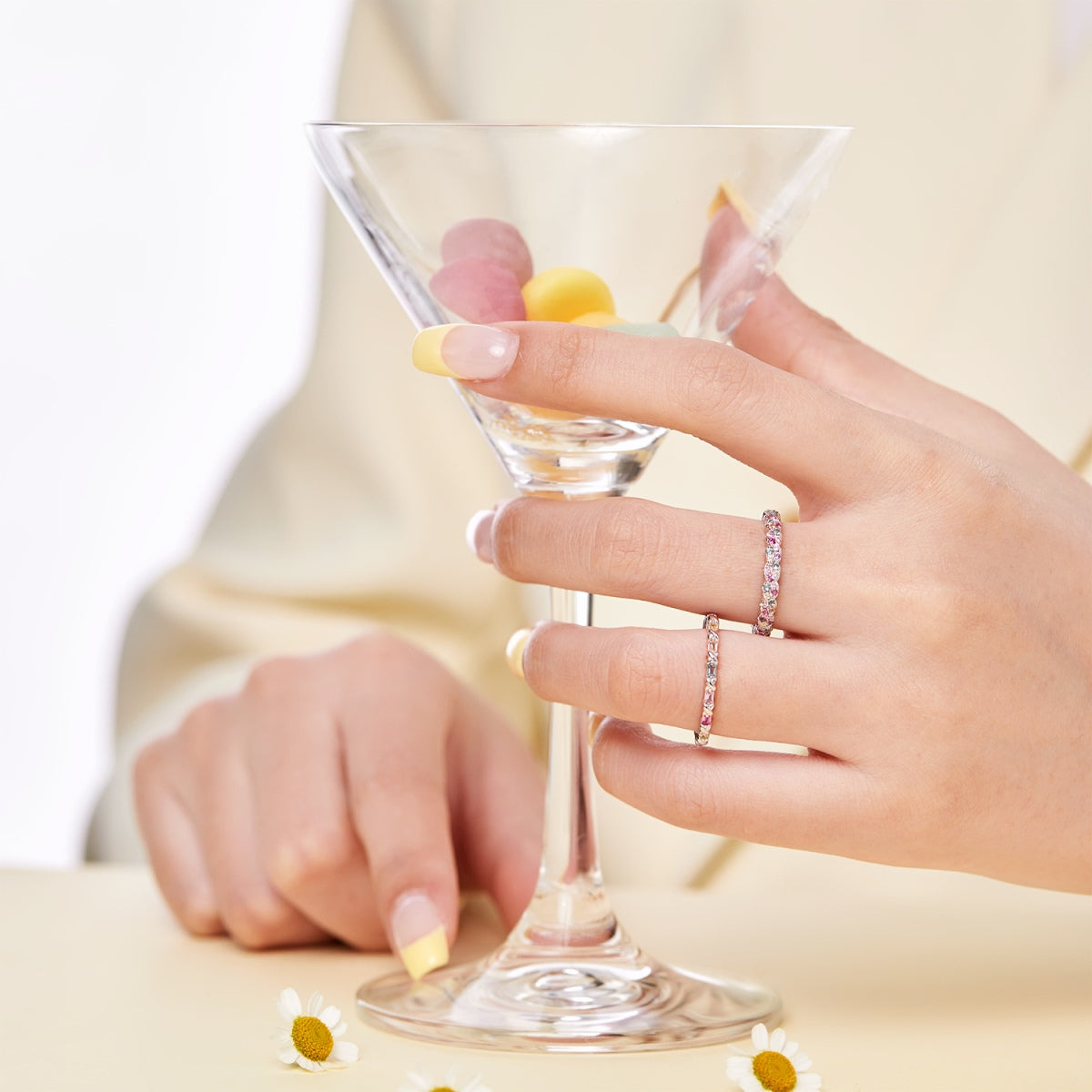 [Violet JW]Charming Colorful Round Cut Daily Ring