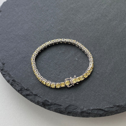 [Violet JW]Ornate Dazzling Round Cut Tennis Bracelet