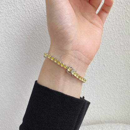 [Violet JW]Ornate Dazzling Round Cut Tennis Bracelet