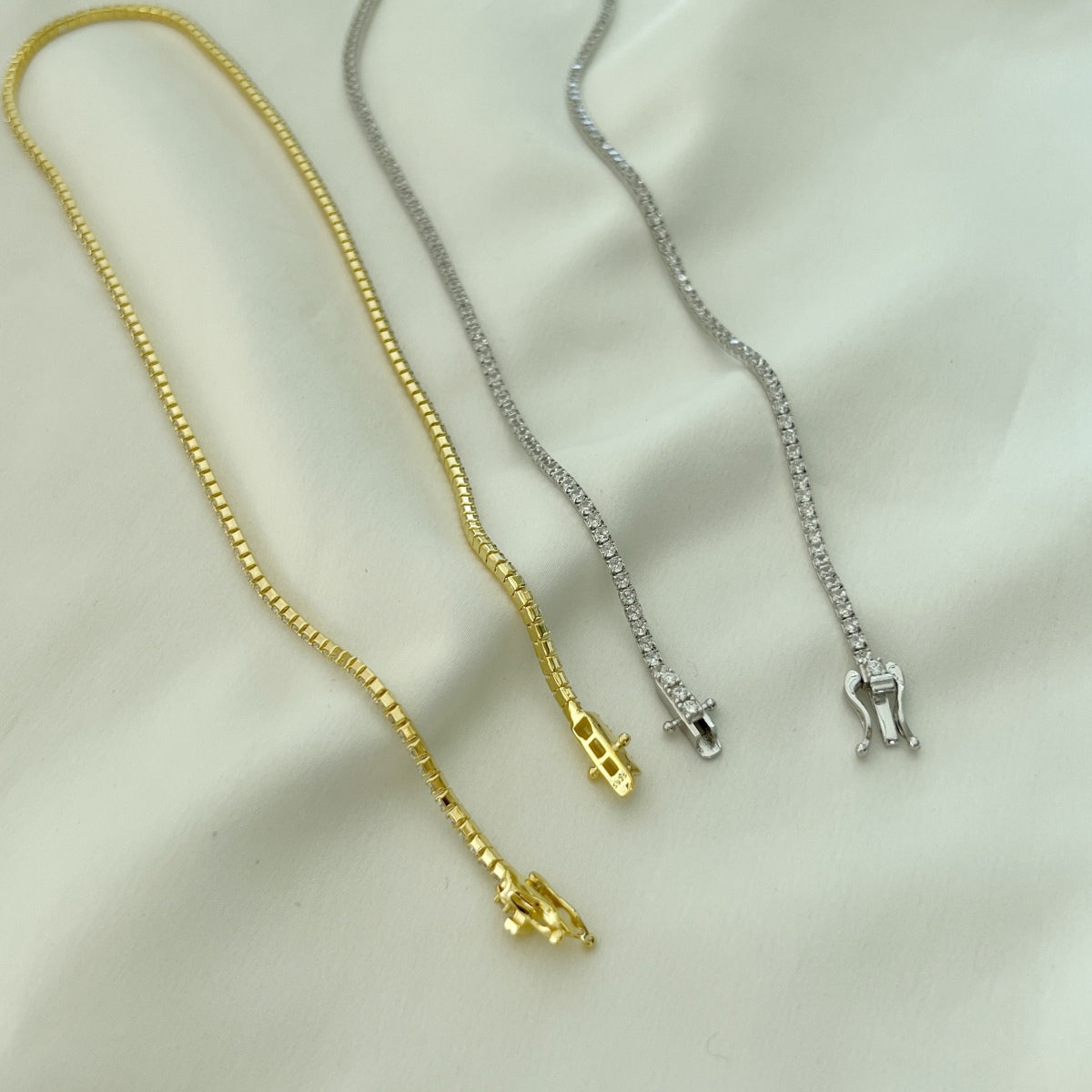 [Violet JW]Delicate Round Shape Tennis Necklace