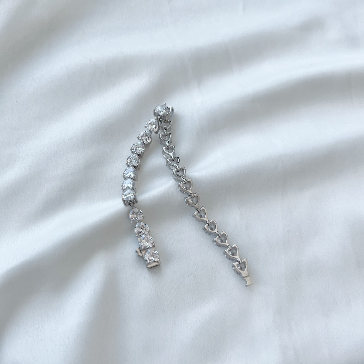 [Violet JW]0.75 Carat Elegant Romantic Heart Shape Lover Bracelet