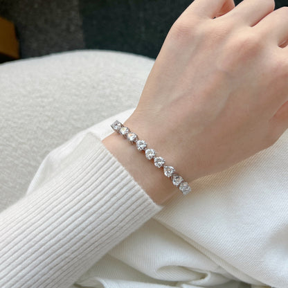[Violet JW]0.75 Carat Elegant Romantic Heart Shape Lover Bracelet