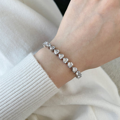 [Violet JW]0.75 Carat Elegant Romantic Heart Shape Lover Bracelet