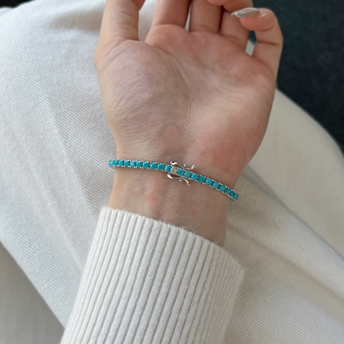 [Violet JW]Dainty Charming Round Cut Tennis Bracelet