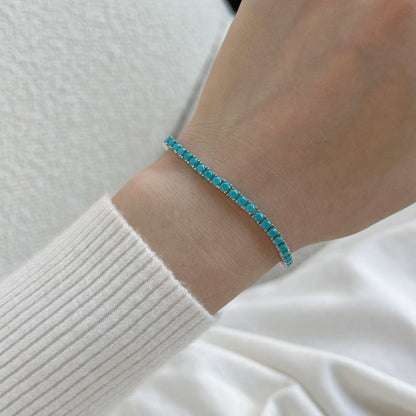 [Violet JW]Dainty Charming Round Cut Tennis Bracelet