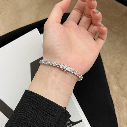 [Violet JW]Dazzling Radiant Multi Cut Daily Bracelet