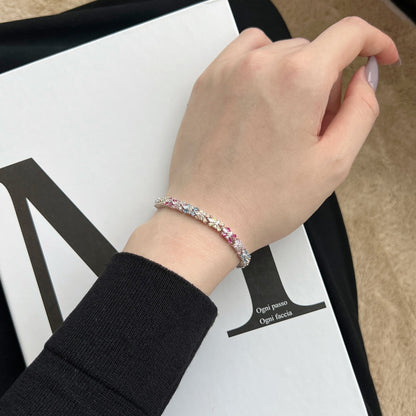[Violet JW]Radiant Colorful Emerald Cut Party Bracelet