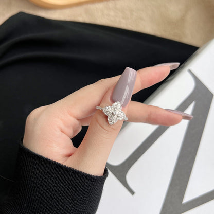 [Violet JW]Luxurious Colorful Flower Shape Banquet Ring