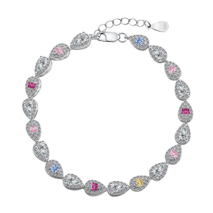 [Violet JW]0.25 Carat Radiant Water Drop Shape Daily Bracelet